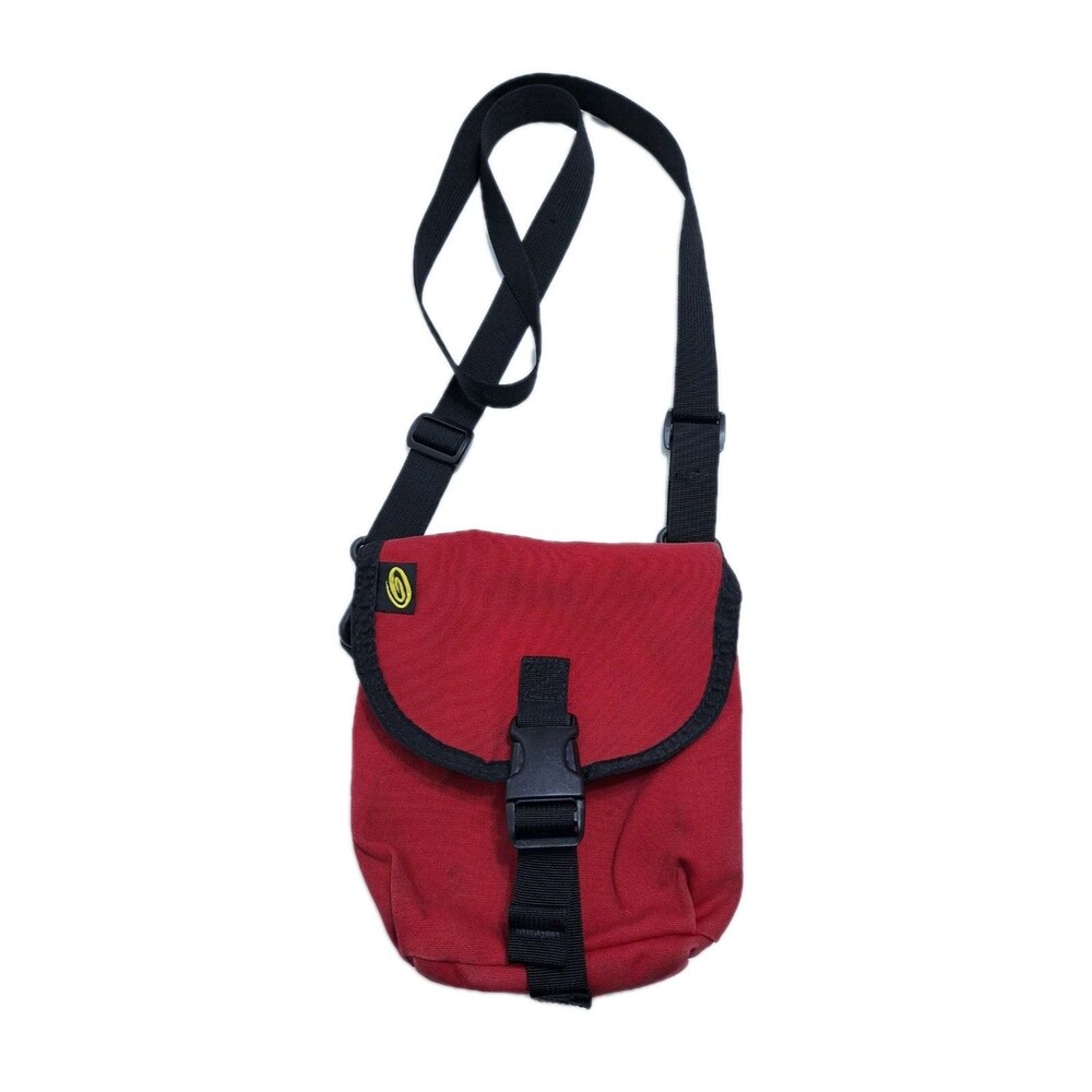 Timbuk2 Crossbody Strap Travel Field Bag Nylon Small Red Black Sling